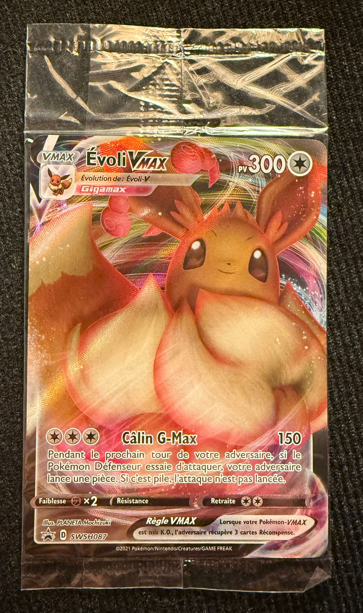 Évoli VMAX SWSH087 – Carte Pokémon Ultra Rare Holo – État Neuf (Near Mint)