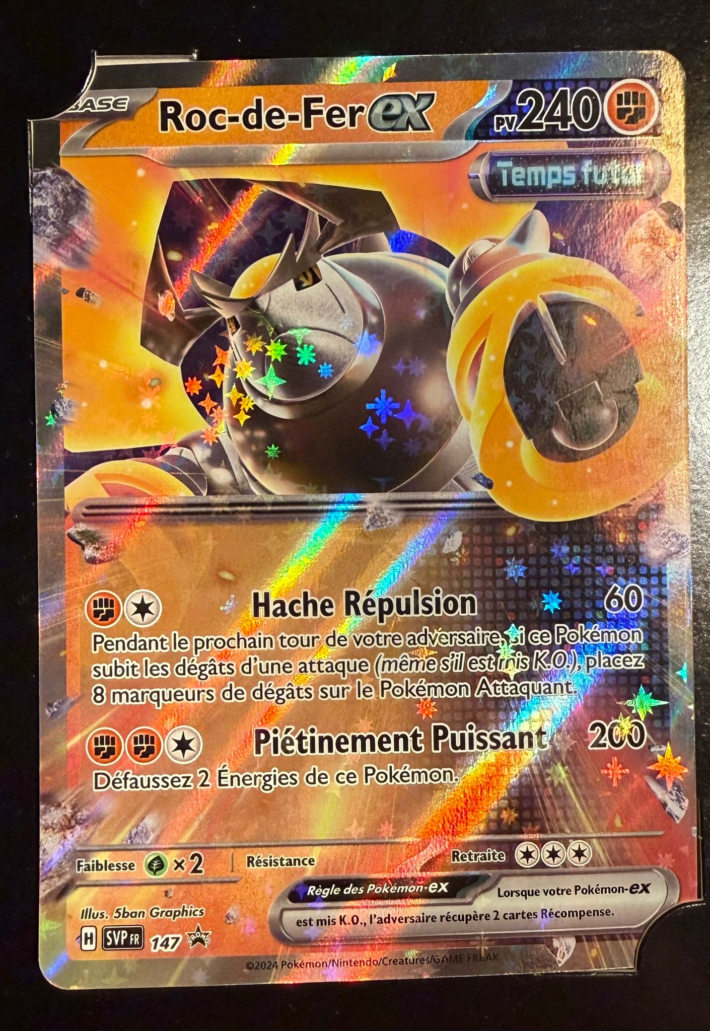 Roc-de-Fer ex SVP 147 – Carte Pokémon Ultra Rare Holo – État Neuf (Near Mint)